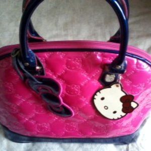 Hello Kitty Loungefly Hot Pink Blue Embossed Bag